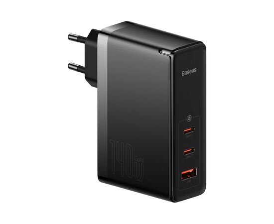  СЗУ Baseus GaN5 Pro Fast Charger 2C+U 140W EU Black+Cable Type-C to Type-C 240W（48V/5A） 1m (Black) 