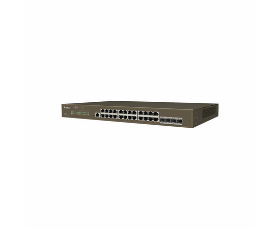  Коммутатор Tenda TEG5328F управляемый L2, 28 портов, 24х1 Гбит/с, Base-X SFP 4х1 Гбит/с, установка в стойку 