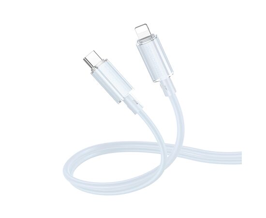  Дата-кабель USB 2.4A PD 27W для Lightning 8-pin Borofone BX112 ПВХ 1м (Blue) 