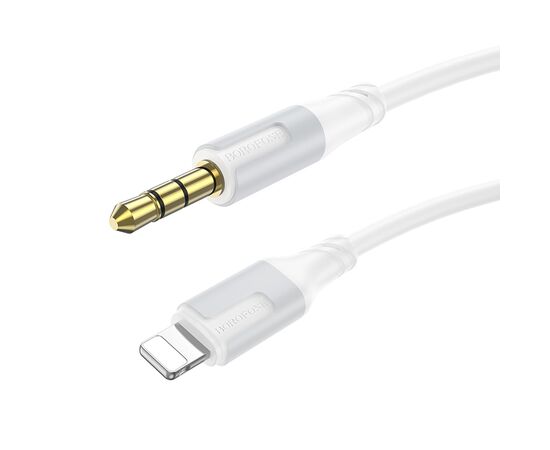  Кабель Lightning - 3.5mm Borofone BL19 Creator 100см   (white) (225498) 