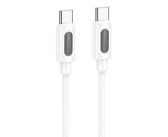  Кабель Type-C - Type-C Borofone BX114 PD 60W 100см 3A  (white) (236114) 
