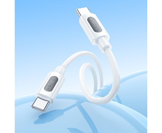  Кабель Type-C - Type-C Borofone BX114 PD 60W 100см 3A  (white) (236114) 