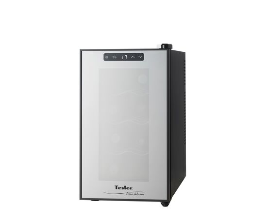  Винный шкаф TESLER WCV-080 черный корпус/зеркальная дверь 