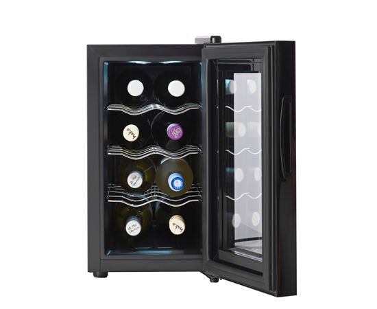  Винный шкаф TESLER WCV-080 черный корпус/зеркальная дверь 