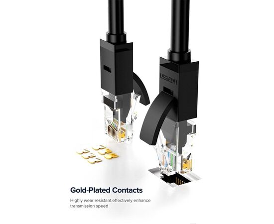  Кабель UGREEN NW102 20164 Cat6 8-Core U/UTP Ethernet Cable 10m Black 