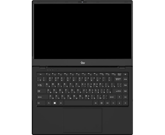  Ноутбук iRU Planio 14ING (2058899) 14", IPS, Intel N100 0.8ГГц, 4 ядра, 8ГБ 512ГБ SSD, Intel Iris Xe graphics, Free DOS, черный 