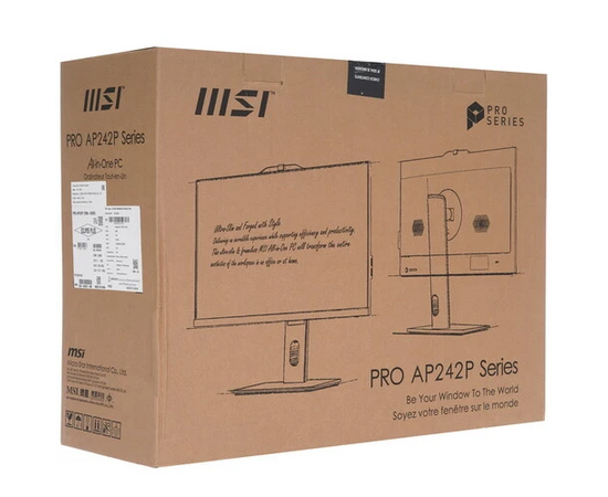  Моноблок MSI Pro AP242P 14M-688RU (9S6-AE0621-836) 23.8" Full HD, Intel Core i7 14700, 16ГБ DDR5, 512ГБ SSD, Windows 11 Professional, черный 