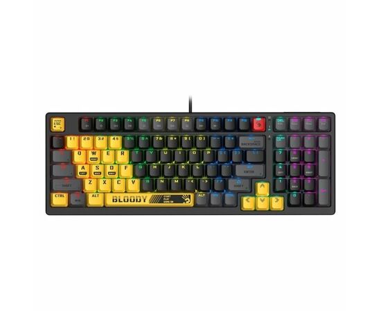  Клавиатура A4Tech Bloody S98 механическая желтый/серый USB for gamer LED (SPORTS LIME) 