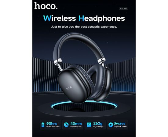  Наушники полноразмерные bluetooth HOCO W35 Max Joy BT headphones (черный) 