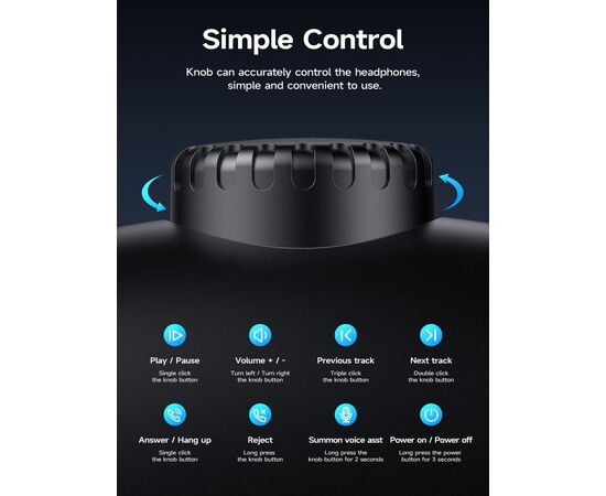  Наушники полноразмерные bluetooth HOCO W35 Max Joy BT headphones (черный) 