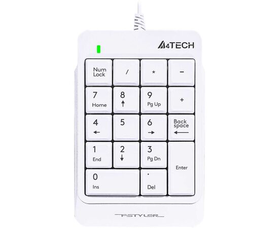  Числовой блок A4Tech Fstyler FK13P (FK13P white) белый USB slim для ноутбука 