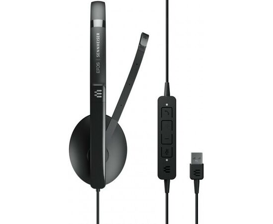  Гарнитура EPOS Adapt 160, для компьютера,накладные, проводные, черный (1000915) 