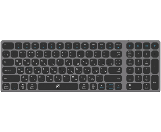  Клавиатура OKLICK K767W серый/черный 