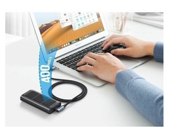  Кабель UGREEN US385 20299 USB-A Male to USB-C Male 3.0 3A 90-Degree Angled Cable 1m Black 