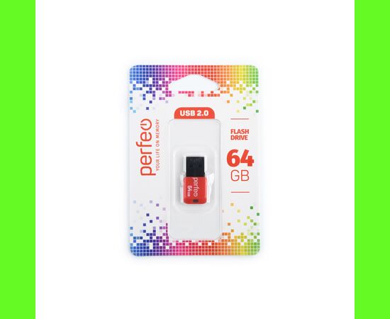  Флешка Perfeo USB 64GB M02 чёрная 