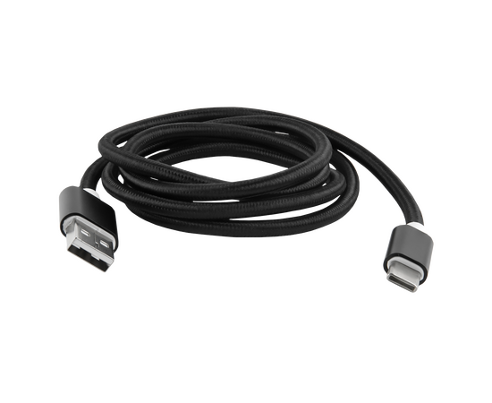  Дата-кабель Red Line USB - Type-C 2.0 нейлоновая оплетка, черный 