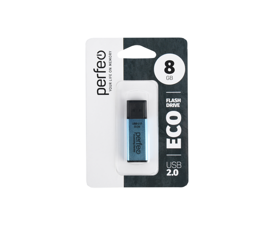  Флешка Perfeo 8GB E03 Голубая economy series 