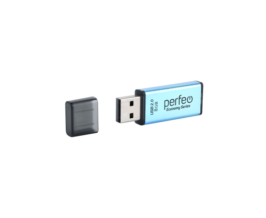  Флешка Perfeo 8GB E03 Голубая economy series 