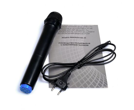  Портативная акустика напольная Nakatomi GS-33, микрофон BT (black) (227711) 
