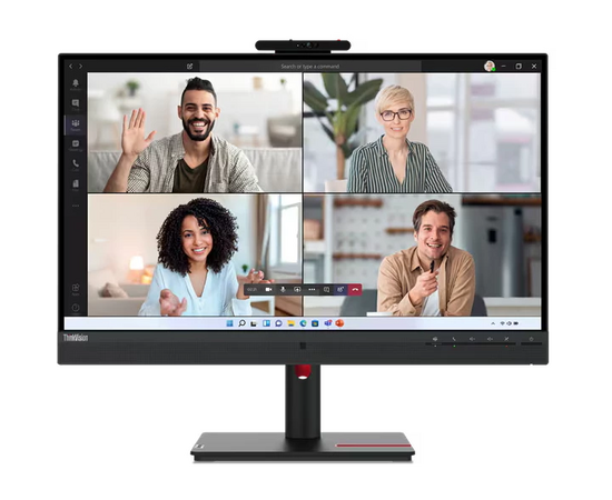  Монитор Lenovo ThinkVision T27hv-30 (63D6UAT3UK) черный 27" IPS LED 4ms 16:9 HDMI M/M Cam матовая HAS Piv 300cd 2560x1440 75Hz DP 2K USB 7.9кг 