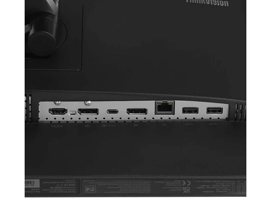  Монитор Lenovo ThinkVision T27hv-30 (63D6UAT3UK) черный 27" IPS LED 4ms 16:9 HDMI M/M Cam матовая HAS Piv 300cd 2560x1440 75Hz DP 2K USB 7.9кг 