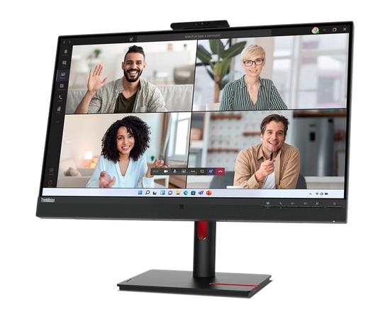  Монитор Lenovo ThinkVision T27hv-30 (63D6UAT3UK) черный 27" IPS LED 4ms 16:9 HDMI M/M Cam матовая HAS Piv 300cd 2560x1440 75Hz DP 2K USB 7.9кг 