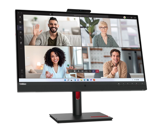  Монитор Lenovo ThinkVision T27hv-30 (63D6UAT3UK) черный 27" IPS LED 4ms 16:9 HDMI M/M Cam матовая HAS Piv 300cd 2560x1440 75Hz DP 2K USB 7.9кг 