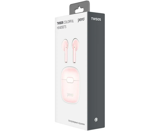  Наушники беспроводные PERO TWS05 Colorful (PTWS05CP) Coral Pink 