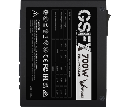  Блок питания Formula GSFX-700, SFX 700W 80+ gold (20+4pin) APFC 80mm fan 6xSATA Cab Manag RTL 