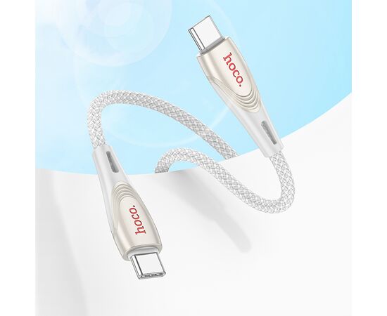  Кабель USB-C HOCO U133 Monte Type-C - Type-C, 3A, 60W, 1.2 м, серый 