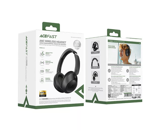  Наушники ACEFAST H3 Active Noise Canceling Wireless Headset Black 