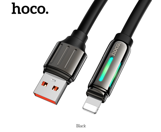  Кабель HOCO U136 Prize charging data cable For IP Black 