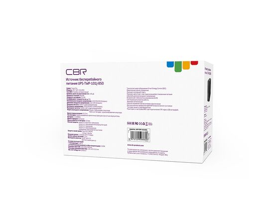  ИБП CBR UPS-TWP-101J-850, 850VA/510W, IEC 320 C13x3 outlets, LED, USB Type-B, RJ11/45 AVR, SEC, 12V/8Ah 