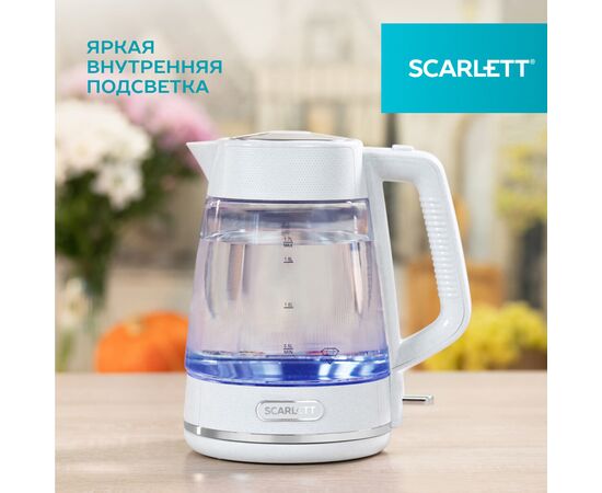  Электрочайник Scarlett SC-EK27G104 белый 