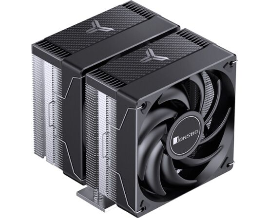  Кулер JONSBO CR-3000E LGA1700/1200/115X/AM5/AM4 (TDP 260W, PWM, 2 x 120mm Black Fan, 7 тепловых трубок, 4-pin) Retail 