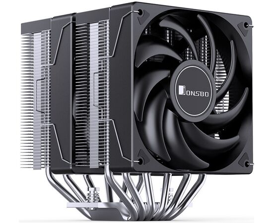  Кулер JONSBO CR-3000E LGA1700/1200/115X/AM5/AM4 (TDP 260W, PWM, 2 x 120mm Black Fan, 7 тепловых трубок, 4-pin) Retail 