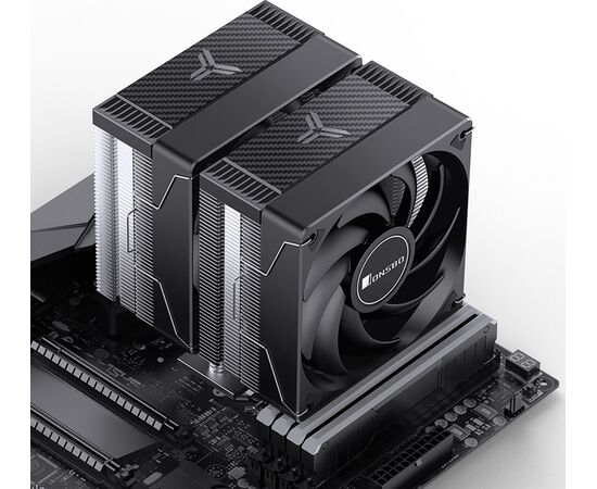  Кулер JONSBO CR-3000E LGA1700/1200/115X/AM5/AM4 (TDP 260W, PWM, 2 x 120mm Black Fan, 7 тепловых трубок, 4-pin) Retail 