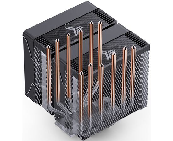  Кулер JONSBO CR-3000E LGA1700/1200/115X/AM5/AM4 (TDP 260W, PWM, 2 x 120mm Black Fan, 7 тепловых трубок, 4-pin) Retail 