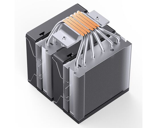  Кулер JONSBO CR-3000E LGA1700/1200/115X/AM5/AM4 (TDP 260W, PWM, 2 x 120mm Black Fan, 7 тепловых трубок, 4-pin) Retail 