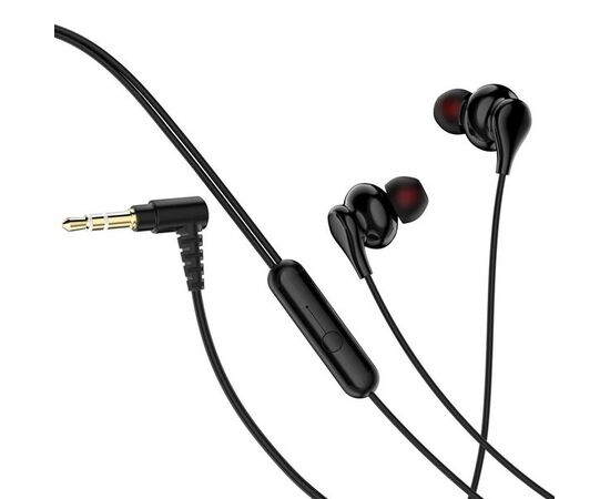  Наушники внутриканальные c микрофоном  Perfeo KNOB черные 