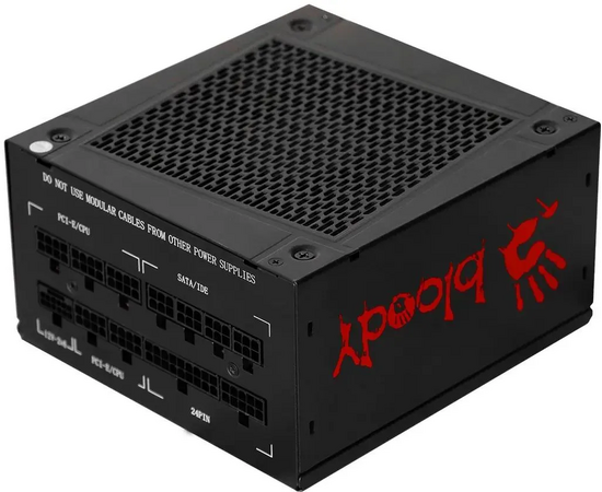  Блок питания BLOODY BD-PS1000G (BD-PS1000G-M), 1000Вт, 140мм, черный, retail 
