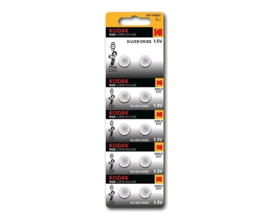  Элемент питания  Kodak SG1 (364) SR621, SR60 MAX Silver Oxid Button Cell (10/100/2000) 