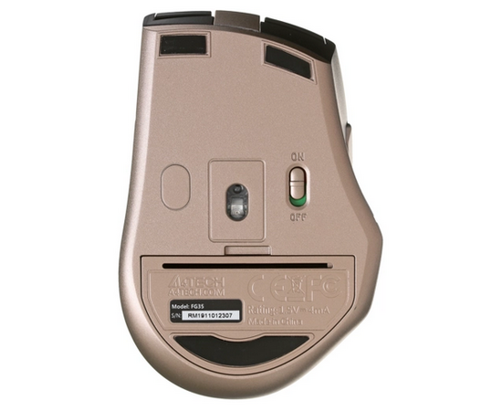  Мышь A4Tech Fstyler FG35 бронзовый/черный оптич. 2000dpi беспров. USB 6but (FG35 BRONZE) 