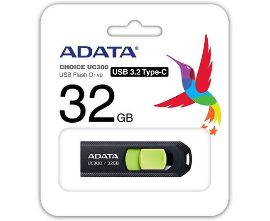  USB-флешка A-DATA UC300 (ACHO-UC300-32GRBK/GN) 32GB, Type-C 