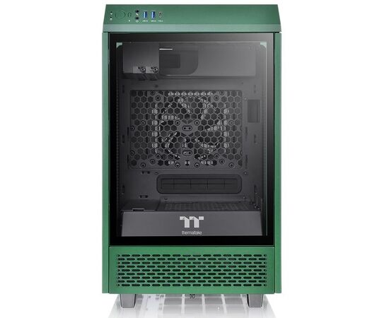  Корпус Thermaltake The Tower 100 Racing Green CA-1R3-00SCWN-00 черный без БП miniITX 1x120mm 3x140mm 2xUSB3.0 audio bott PSU 