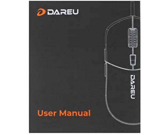  Мышь проводная Dareu LM121 White (белый), DPI 800/1600/2400/6400, тихий щелчок, подсветка RGB, размер 116x35x60мм, 1,8м 