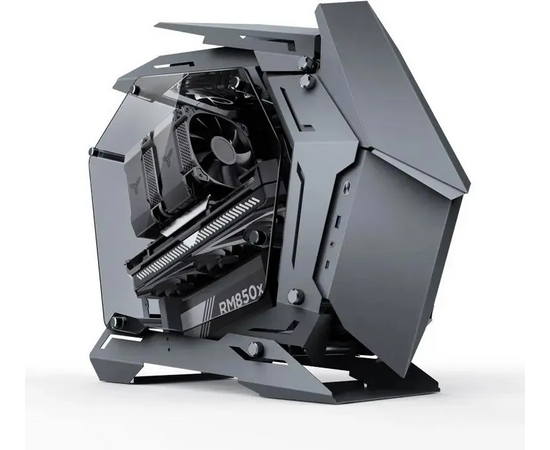  Корпус JONSBO MOD-3 Mini Gray без БП, боковые панели из закаленного стекла, mini-ITX, micro-ATX, серебристый 