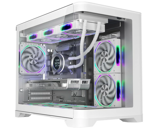  Корпус 1STPLAYER UVIEW UV6 White (UV6-WH) / mATX 