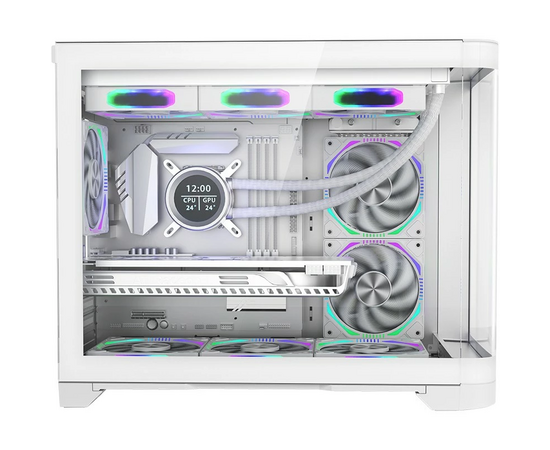  Корпус 1STPLAYER UVIEW UV6 White (UV6-WH) / mATX 
