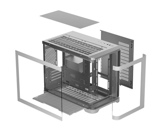  Корпус 1STPLAYER UVIEW UV6 White (UV6-WH) / mATX 